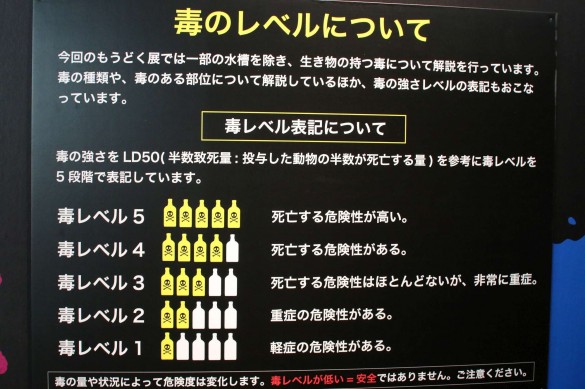 館内では毒のレベルを毒薬の本数で表現