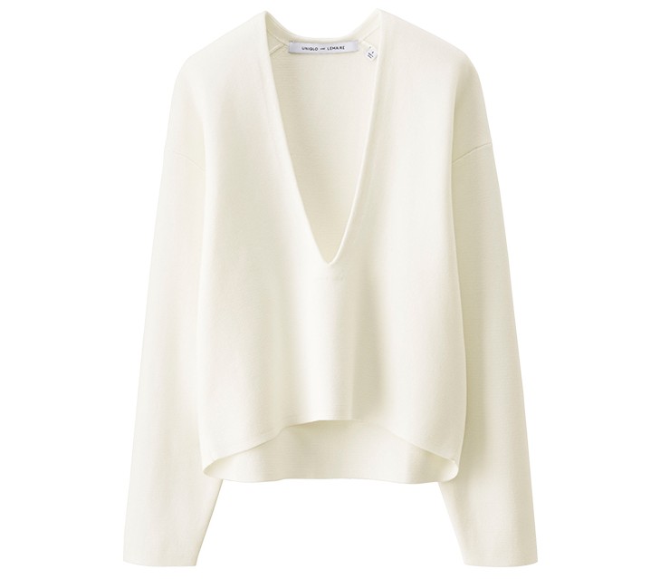 ミラノリブVネックセーター