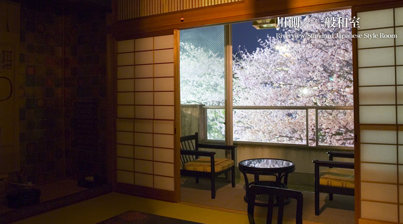 吉田屋（川沿客室の例）