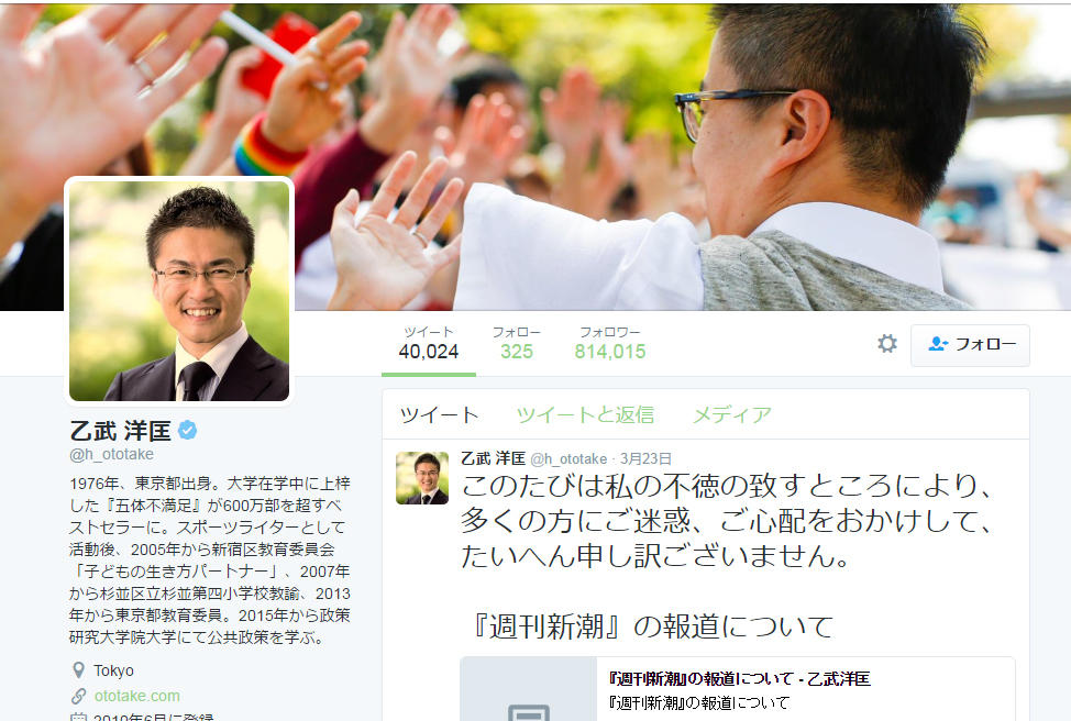 乙武ツイッター