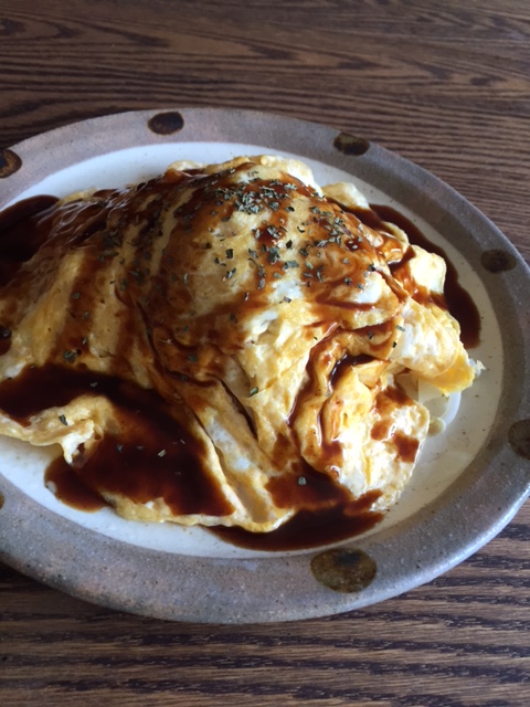 大豆もやしお好み焼き風オムレツ