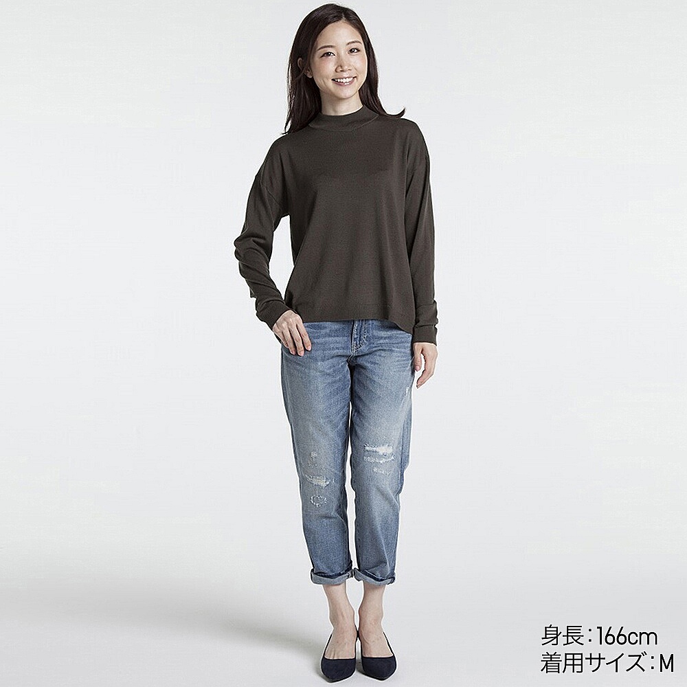 エクストラファインメリノハイネックセーター