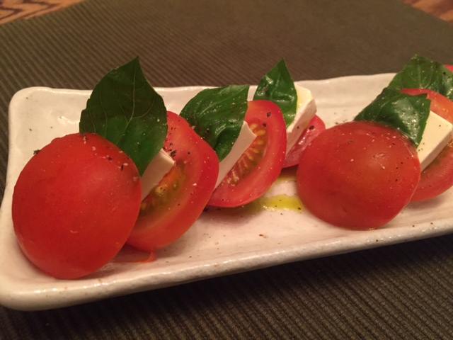 クリームチーズのカプレーゼ風