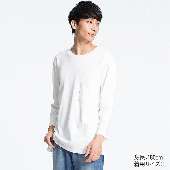 ポケツキルーズフィットクルーネックT