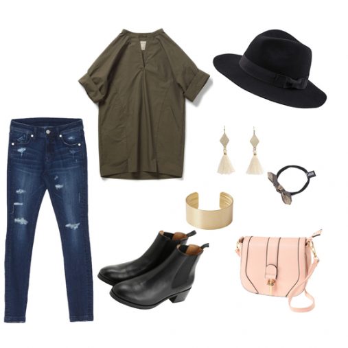 サイドゴアブーツコーデ