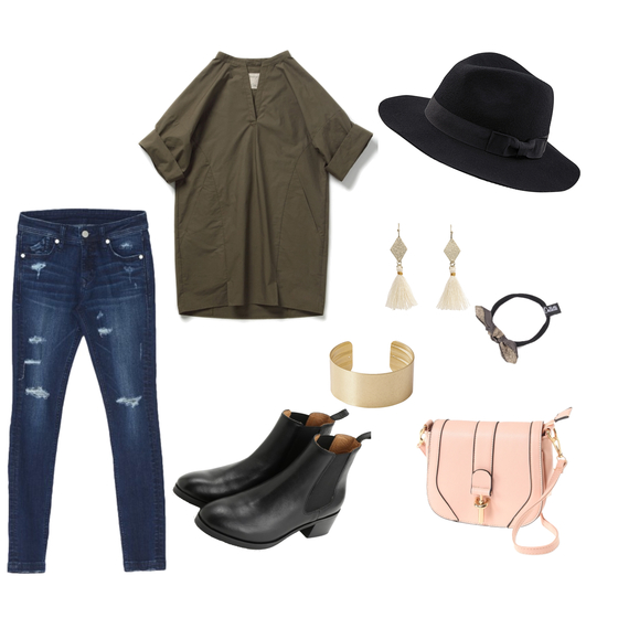 サイドゴアブーツコーデ