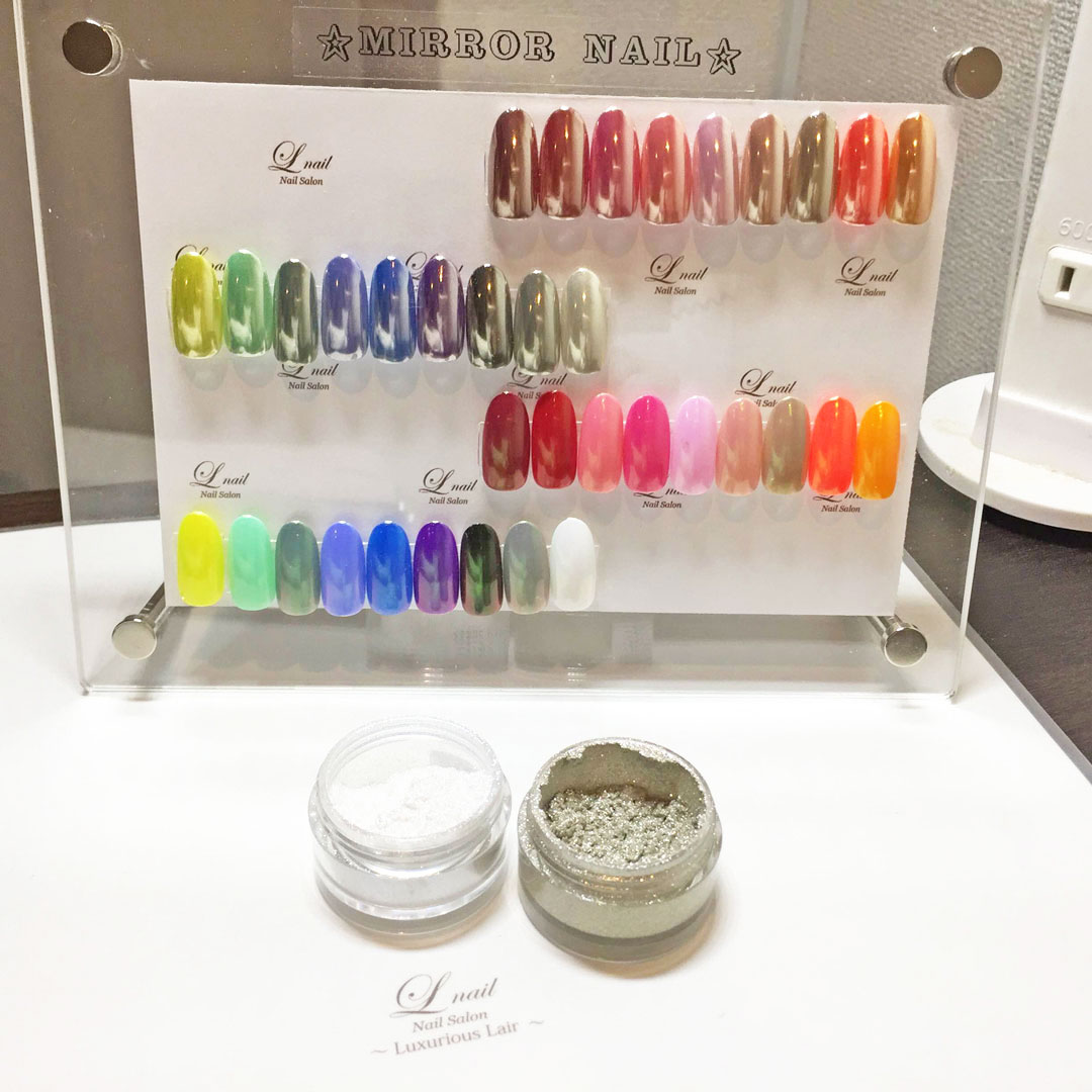 ミラーネイルのサンプル