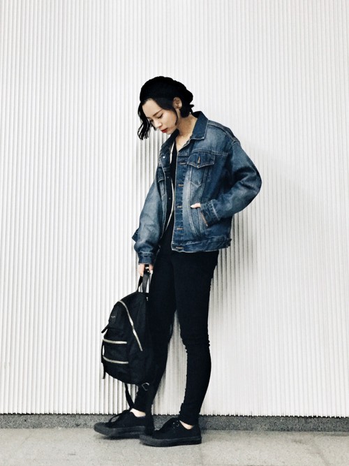 リュックを使ったコーデ