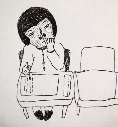 鼻くそをほじるユカリちゃん