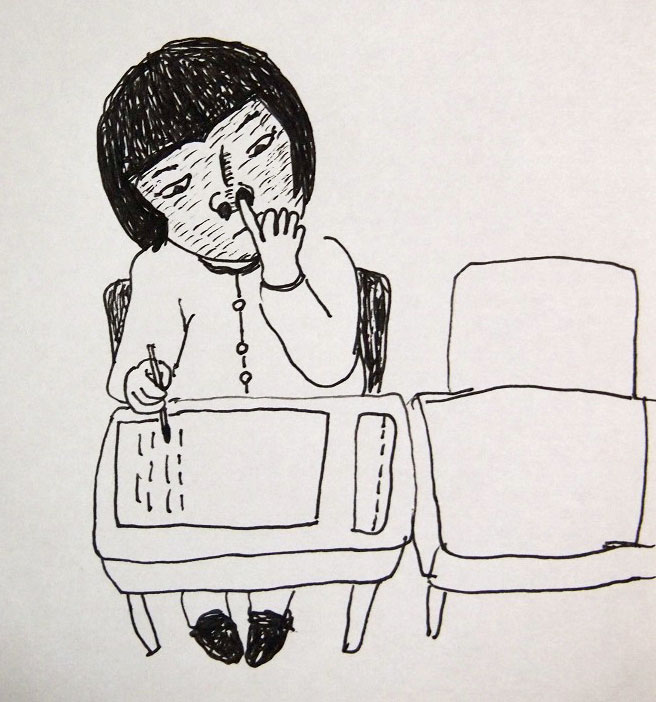 鼻くそをほじるユカリちゃん