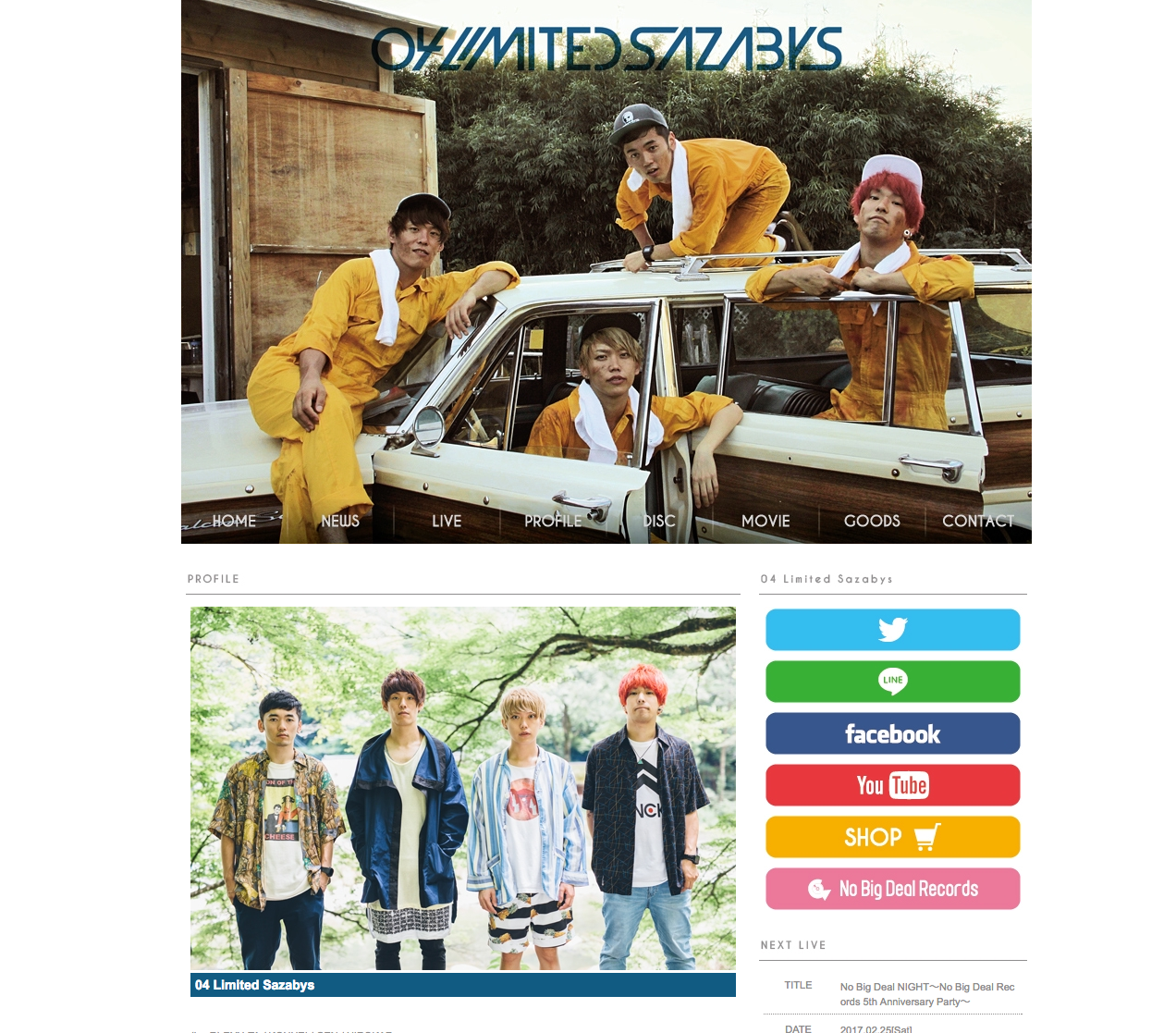 04 Limited Sazabys OFFICIAL WEB SITE