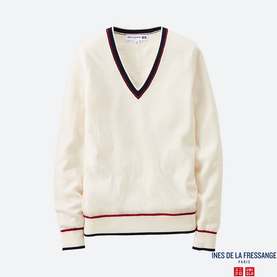 コットンカシミヤVネックセーター