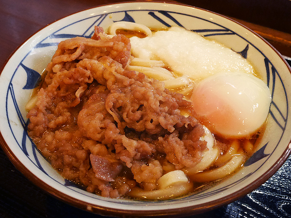 丸亀製麺『牛とろ玉うどん』1