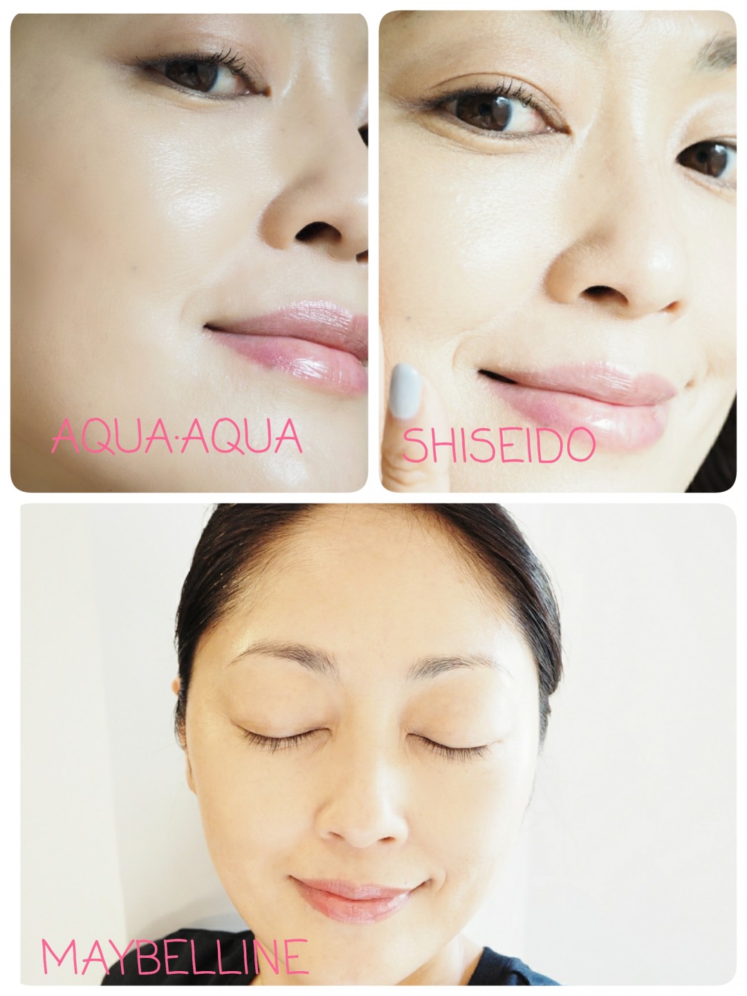 3種のクッションパフの違いはこんな感じ