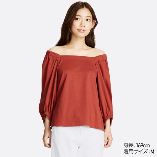 オフショルダーT（7分袖）＋