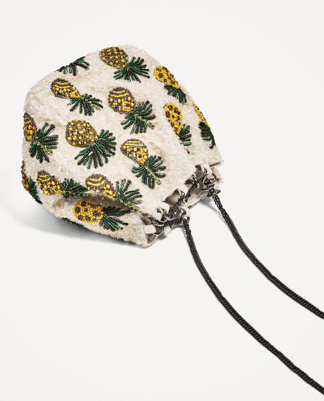 パイナップルデザイン巾着型バッグ