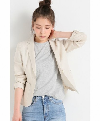 IENAのFrench Linen テーラードジャケット IENAのFrench Linen テーラードジャケット