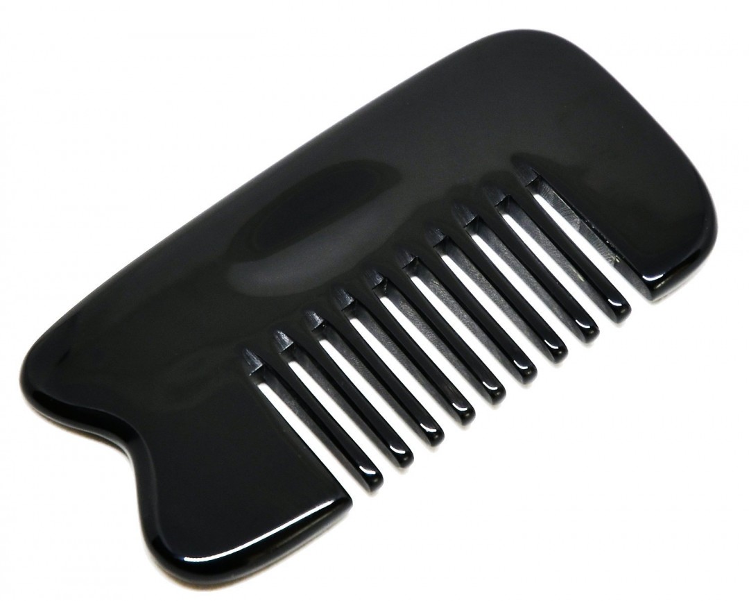 なめらか仕上げの牛角かっさプレート　櫛型