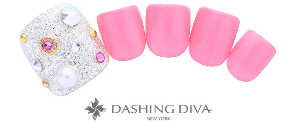 フットネイル・大粒ストーン