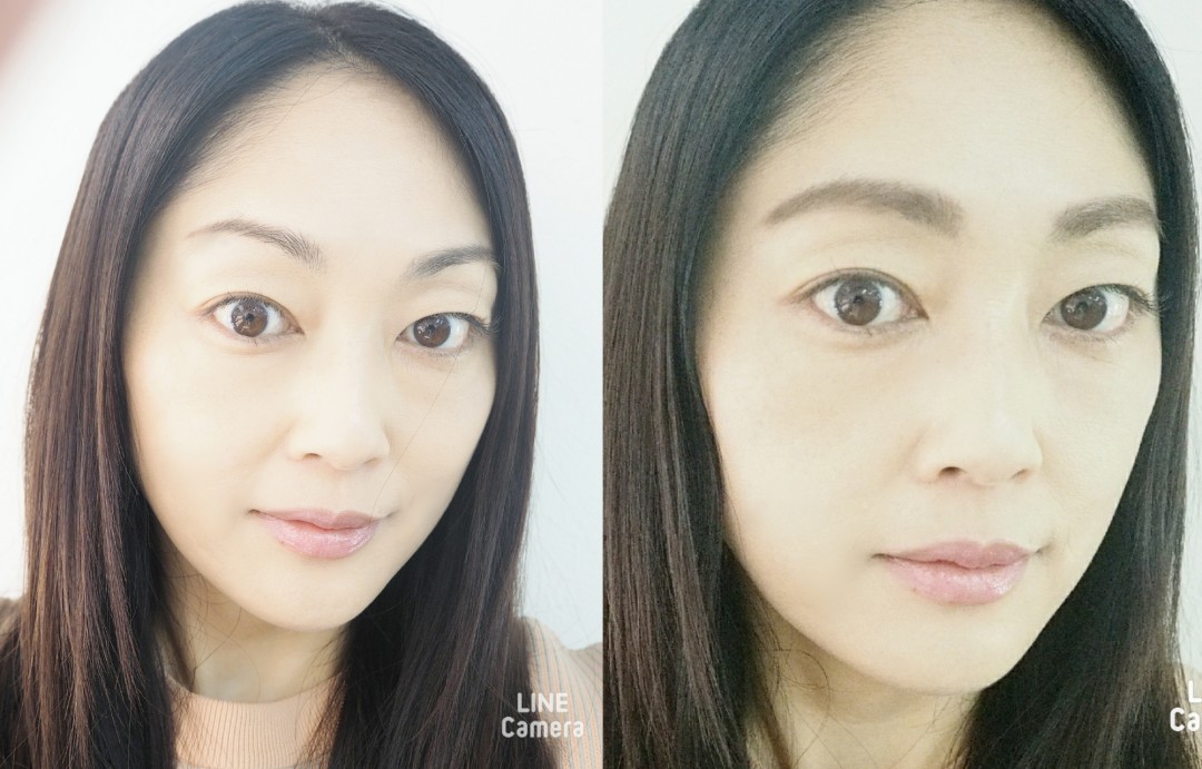 左が「アムラー眉」、右が仕上がり後。