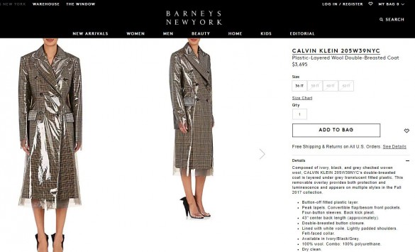 カルバン・クラインレイヤードコート