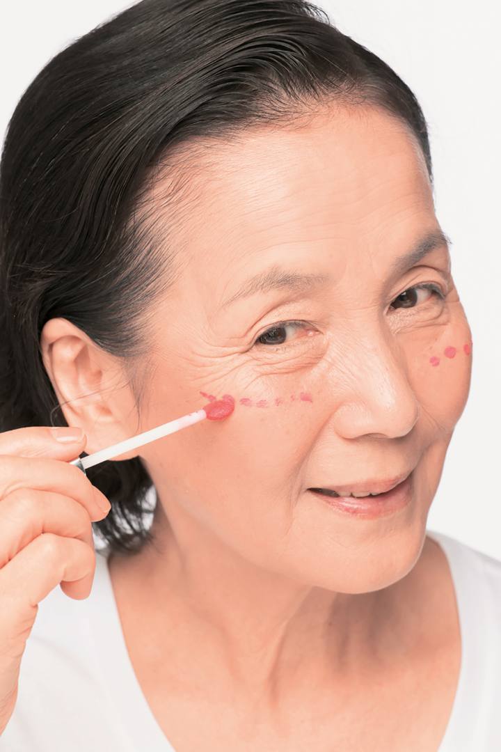 ピンクをのせる