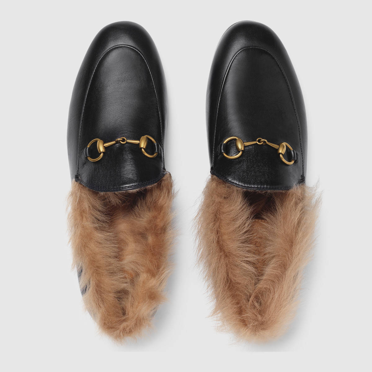 グッチ ヨルダーン　ファー ローファー