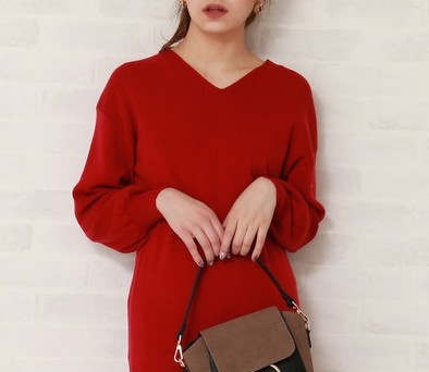 赤いワンピース