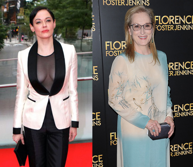 ローズ・マッゴーワンとメリル・ストリープ