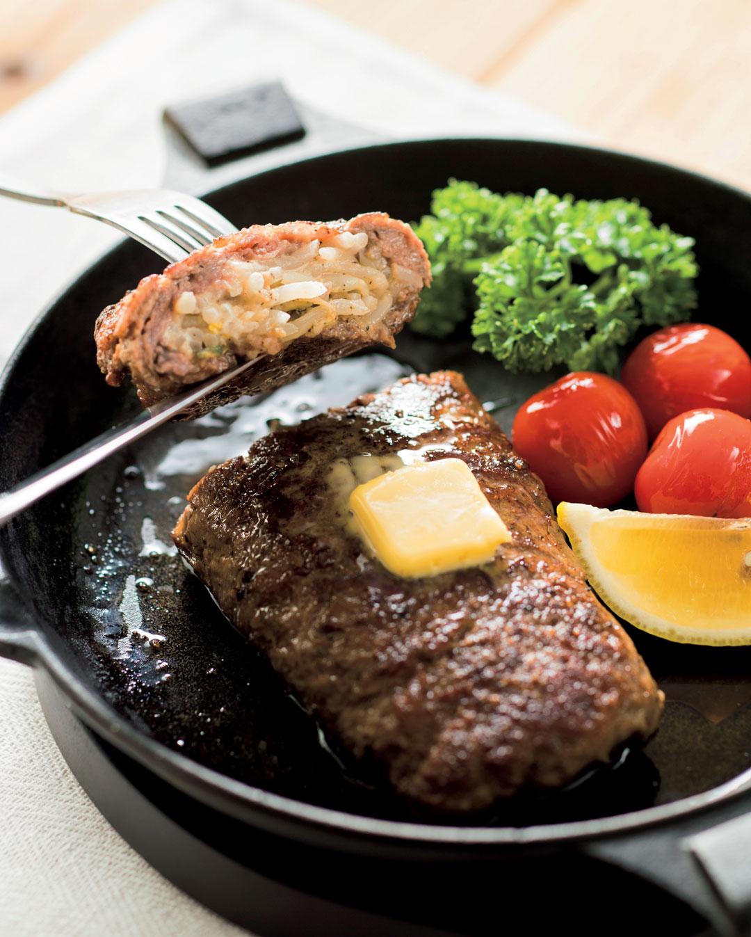 モヤシ入りビフテキ