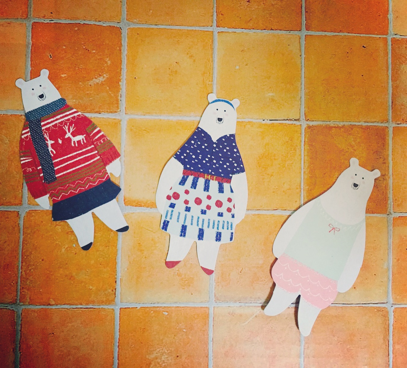 キュートなクマのメッセージカード