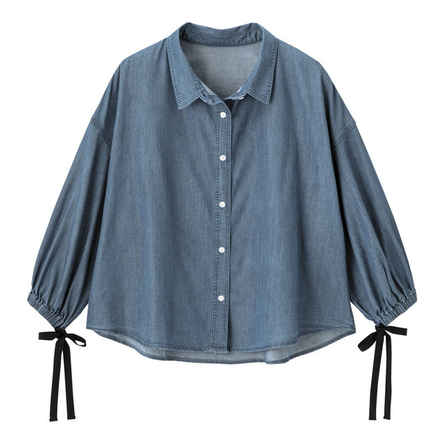 スリーブリボンシャツ