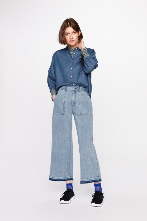 スリーブリボンシャツ