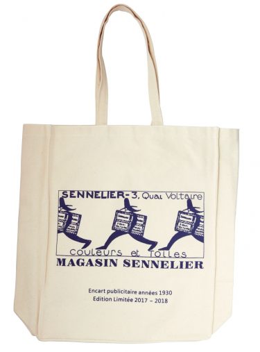 コットン生地のショッピングバッグ