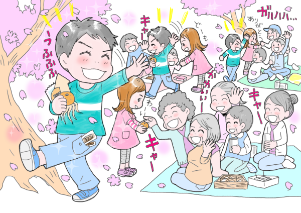 広がる、ぽんちゃんを愛でる輪