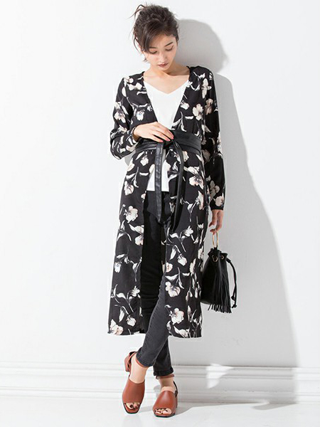 fifth　レトロフラワーロングガウン