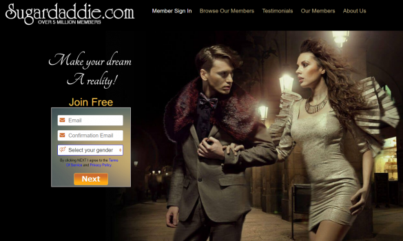 SugarDaddie.comトップページ　https://sugardaddie.com/