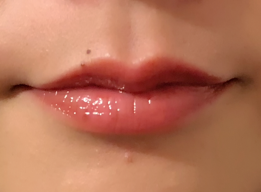 メンソレータム【リップフォンデュ】を塗ったところ