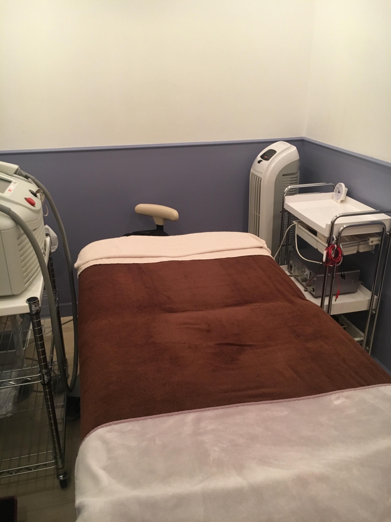 治療は個室で行う