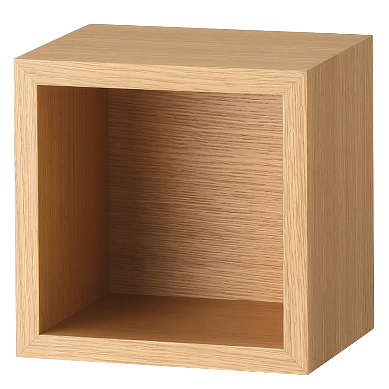 無印良品「壁に付けられる家具・箱・1マス・オーク材」