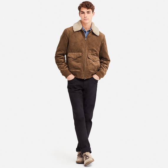 ユニクロ　スウェードタッチリブブルゾン