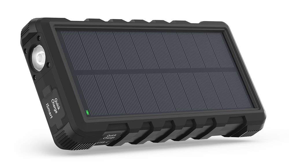 RAVPOWER【ソーラーモバイルバッテリー 25000mAh】6,299円　