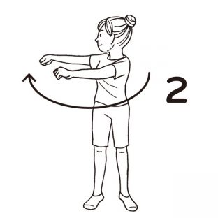 ほかほかストレッチ「ヘリコプターストレッチ」2