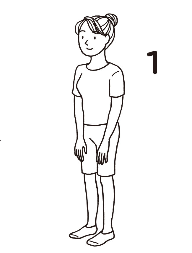 ほかほかストレッチ「おじぎストレッチ」1