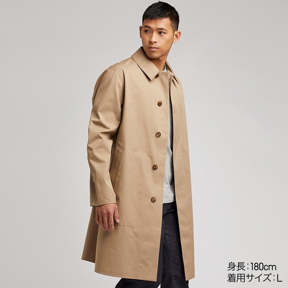 ユニクロ　ブロックステンカラーコート