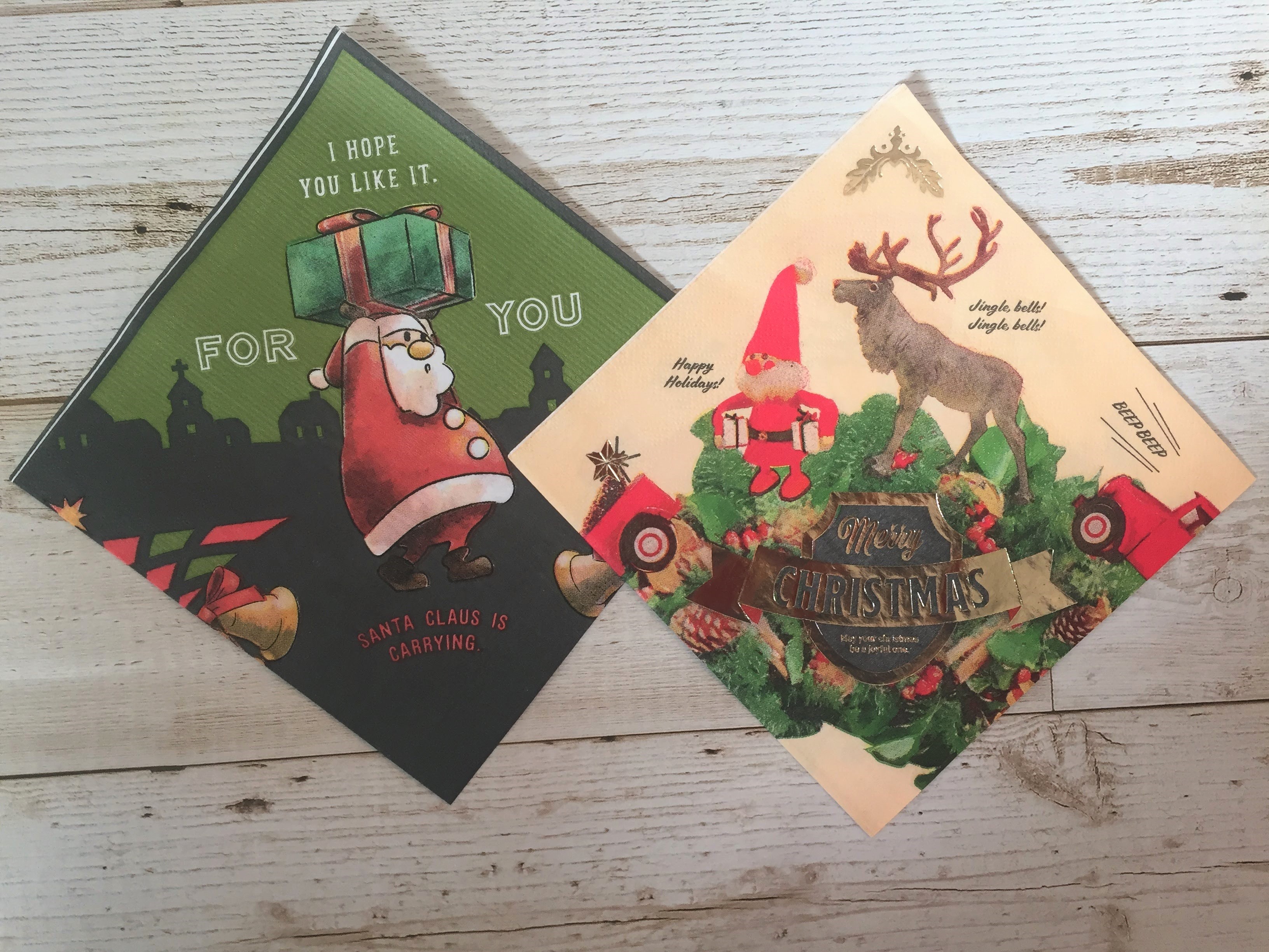 クリスマス ペーパーナフキン 10枚入り　各100円