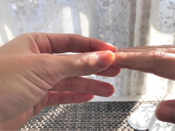 指パック後なじませ