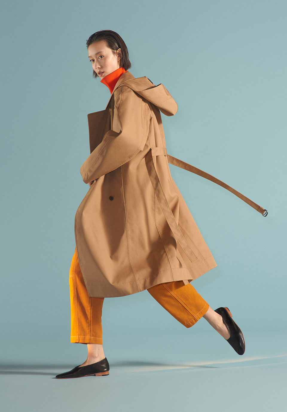 ユニクロU ブロックテックトレンチコート