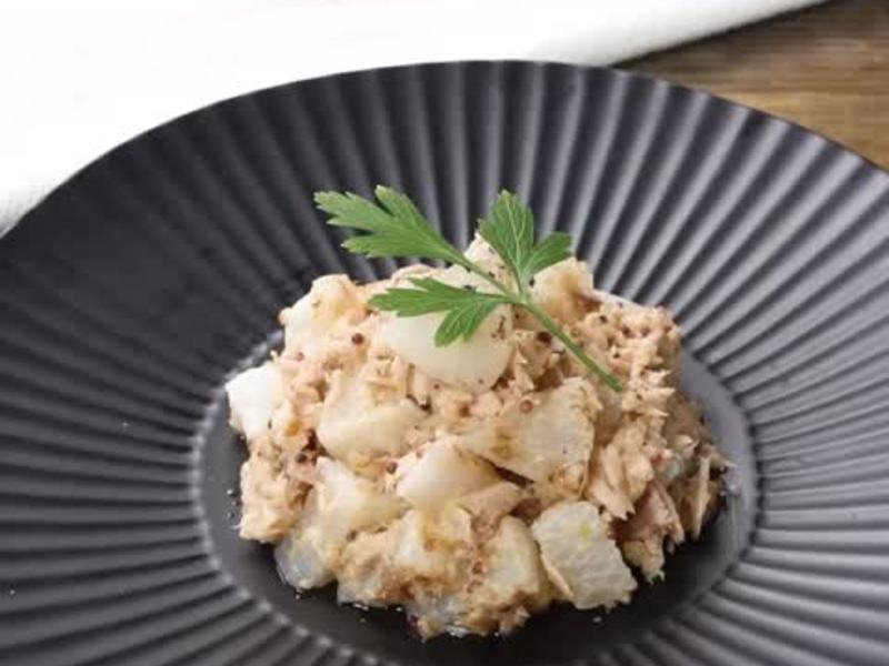 ツナと大根のマスタードマヨ炒め