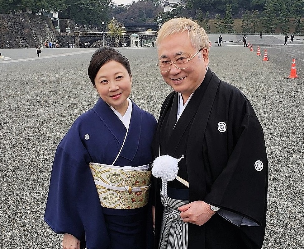 高須院長と西原さん皇居にて